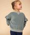 Sudadera lisa de rizo aterciopelado de niña verde BRUT