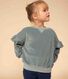 Sudadera lisa de rizo aterciopelado de niña