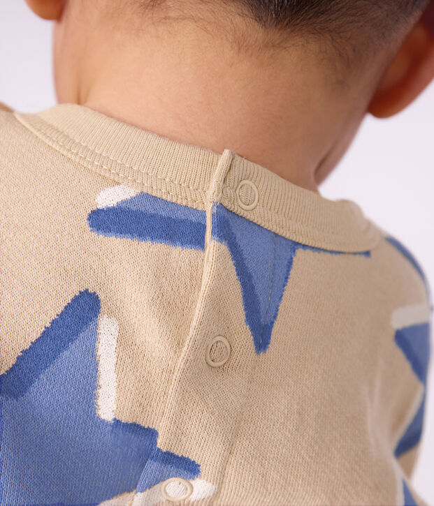 Sudadera de algod&oacute;n con estampado de corazones para beb&eacute; beige/multicolor