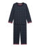 Pijama reversible para niño azul SMOKING/blanco MULTICO