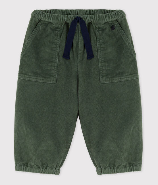 Pantalón de pana para bebé verde VALLEE