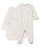 Conjunto para bebé niña con pijama de terciopelo y bodis de manga larga de punto variante 1