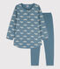 Camisón y leggings de felpa y algodón con pájaro para niña