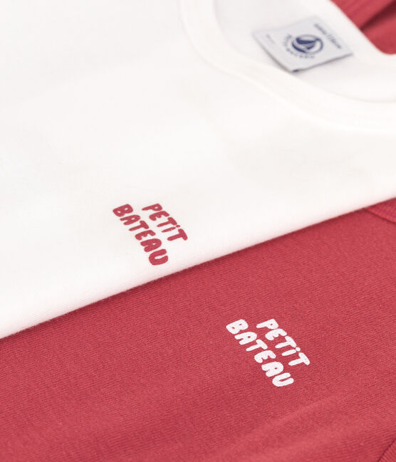 Juego de 2 camisetas infantiles de algodón de manga corta variante 4