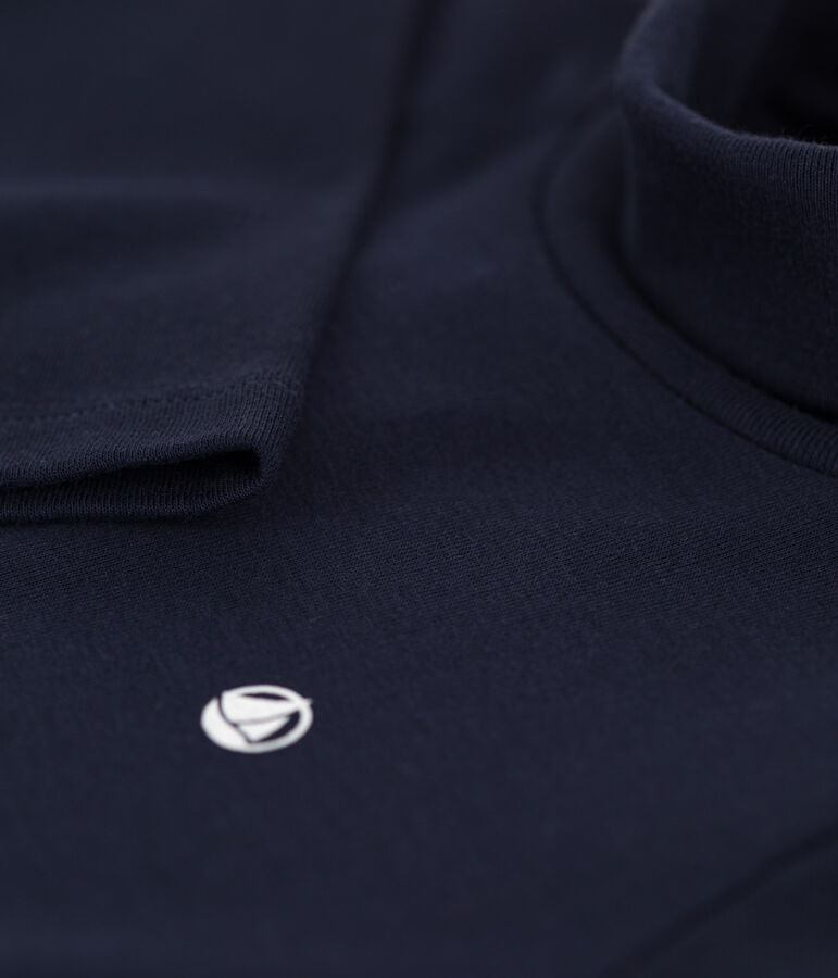 Prenda de cuello cisne de algod&oacute;n de ni&ntilde;a/ni&ntilde;o azul