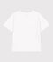 Camiseta infantil de manga corta de algod&oacute;n blanco