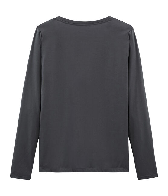 Camiseta manga larga de algodón sea island para mujer gris MAKI