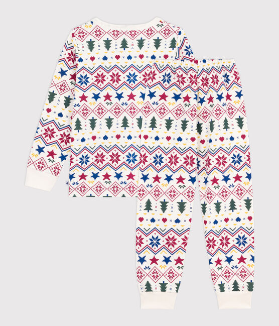 Pijama infantil de felpa con estampado de Navidad MILK/ MULTICO