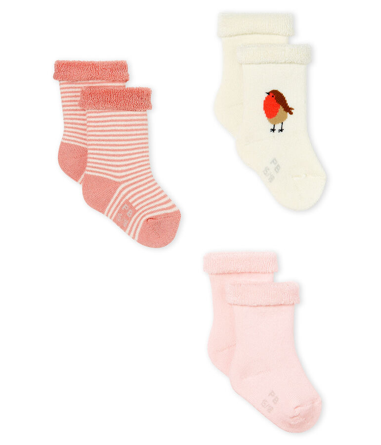 Lote que se compone de 3 pares de calcetines, mullidos y c&oacute;modos. multicolor