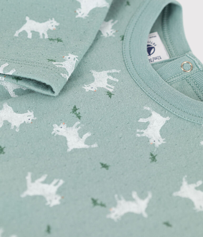 Camiseta de manga larga de t&uacute;bico para beb&eacute; verde/multicolor