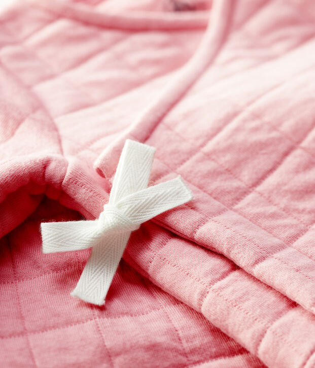 Conjunto de 2 prendas de beb&eacute; acolchadas de algod&oacute;n org&aacute;nico rosa