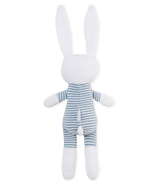 Peluche de conejo para bebé de jersey azul FONTAINE/blanco MARSHMALLOW