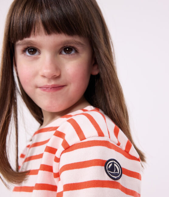 Marinera infantil unisex de algodón de manga larga rosa FLEUR/ SPICY