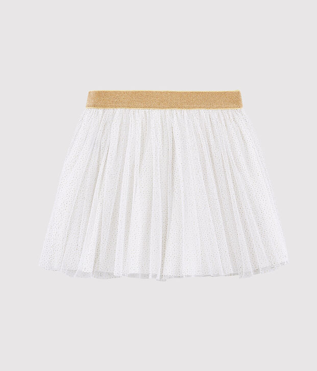 Falda de tul para ni&ntilde;a blanco/amarillo