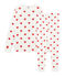 Pijama de punto para chica - chico blanco MARSHMALLOW/rojo TERKUIT
