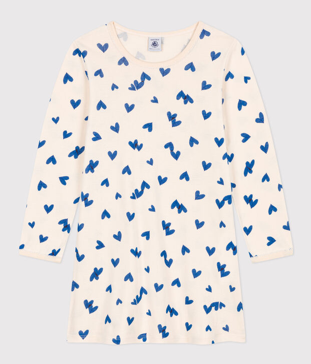 Camis&oacute;n de algod&oacute;n con coraz&oacute;n para ni&ntilde;a crudo/multicolor