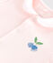 Pelele corto de algodón con cuello claudine para bebé rosa FLEUR