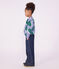 Pantal&oacute;n denim wide leg infantil azul