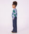 Pantal&oacute;n denim wide leg infantil azul