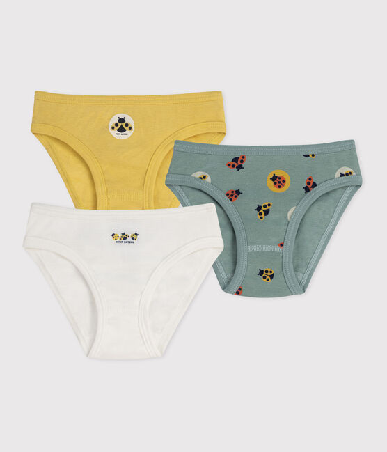 Juego de 3 braguitas infantiles de algodón estampado variante 3