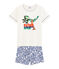 Pijama corto de punto para niño blanco MARSHMALLOW/blanco MULTICO