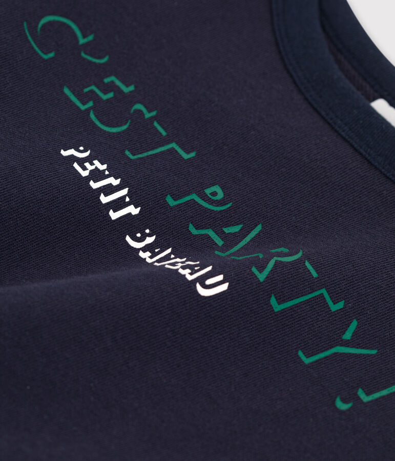 Sudadera estampada de mulet&oacute;n de ni&ntilde;a / ni&ntilde;o azul SMOKING