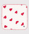 MUSELINA DE GASA DE ALGODÓN CON CORAZÓN PARA BEBÉ blanco MARSHMALLOW/rojo TERKUIT
