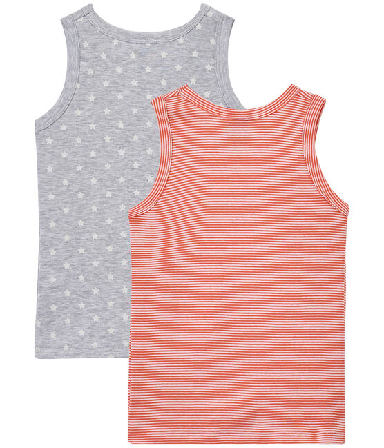 Lote de 2 camisetas sin mangas para niño blanco LOT