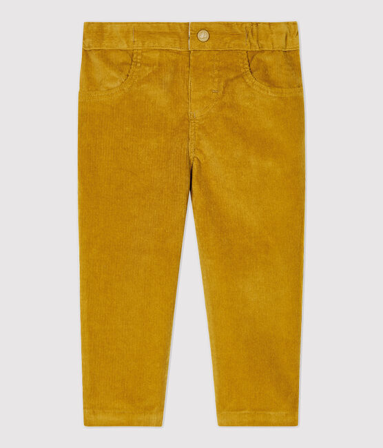 Pantalón de terciopelo de bebé. amarillo TOPAZE