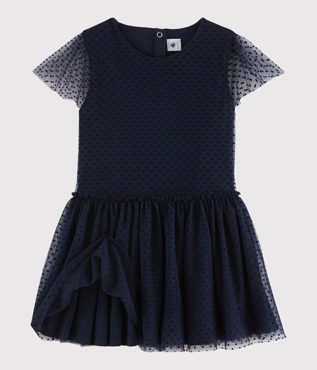 Vestido de manga corta para ni&ntilde;a SMOKING