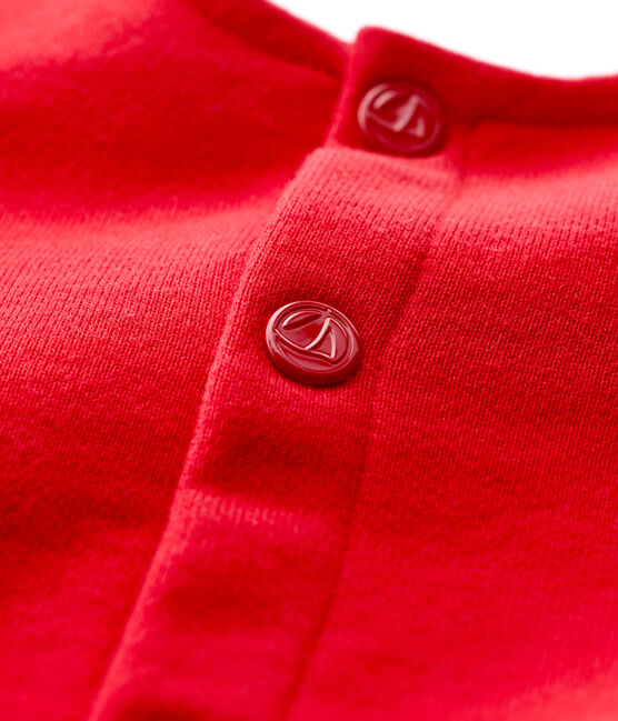 Cárdigan de muletón de bebé niña rojo TERKUIT