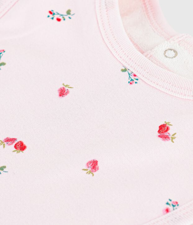 Babero de algod&oacute;n estampado para reci&eacute;n nacido rosa/multicolor