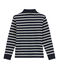 Polo de manga larga azul SMOKING/beige COQUILLE