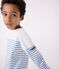 Camiseta marinera infantil de algodón de manga larga blanco MARSHMALLOW/azul ALASKA