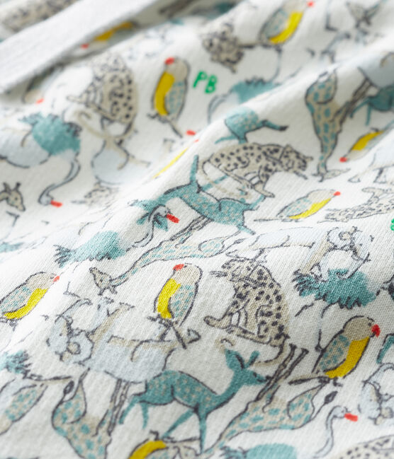 Pantalón de muletón ligero para bebé niño blanco MARSHMALLOW/blanco MULTICO