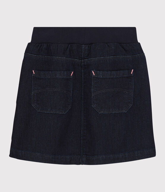 Falda de tejido vaquero de niña azul DENIM BLEU FONCE