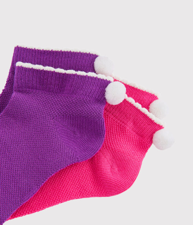 Lote de 2 pares de calcetines ni&ntilde;a multicolor