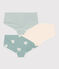 Juego de 3 culottes de algodón con corazón para niña variante 1