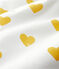 Mono largo de corazones amarillos de bebé niña de algodón orgánico blanco MARSHMALLOW/amarillo OCRE