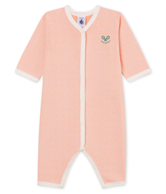 Pelele de punto para bebé niña rosa ROSAKO/blanco MARSHMALLOW CN