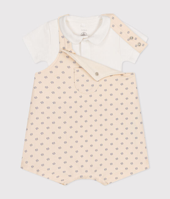 Conjunto de peto de felpa ligera para bebé blanco AVALANCHE/ MULTICO