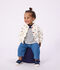 Chaqueta teddy de algod&oacute;n para beb&eacute; con estampado de lunares azul/azul