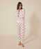 Pijama con corazón de algodón de mujer blanco MARSHMALLOW/rojo TERKUIT