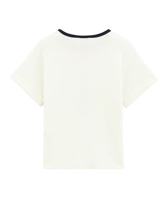 Camiseta de manga corta para niña blanco MARSHMALLOW