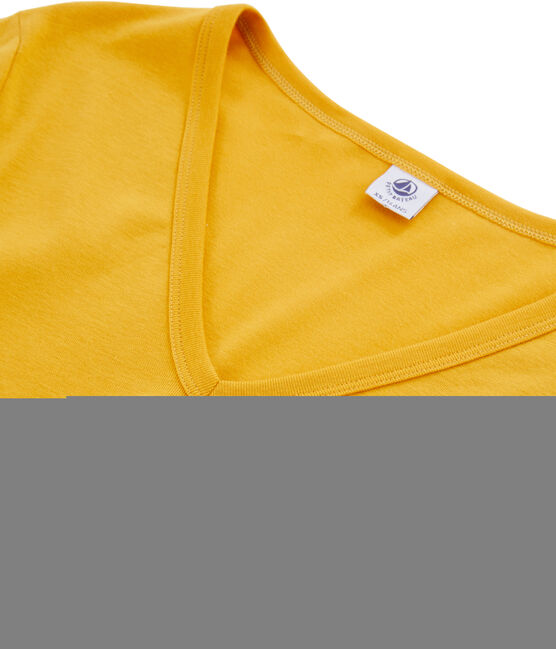 Camiseta de manga larga icónica de mujer amarillo BOUDOR