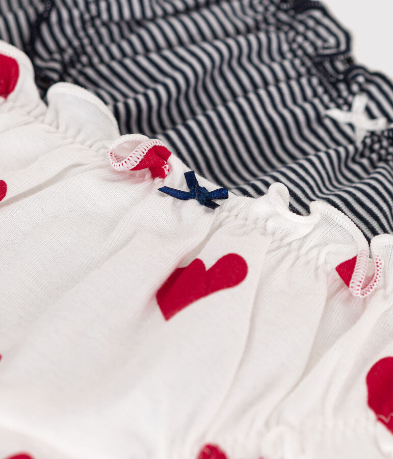 Juego de 2 culottes con volantes de algod&oacute;n para mujer multicolor