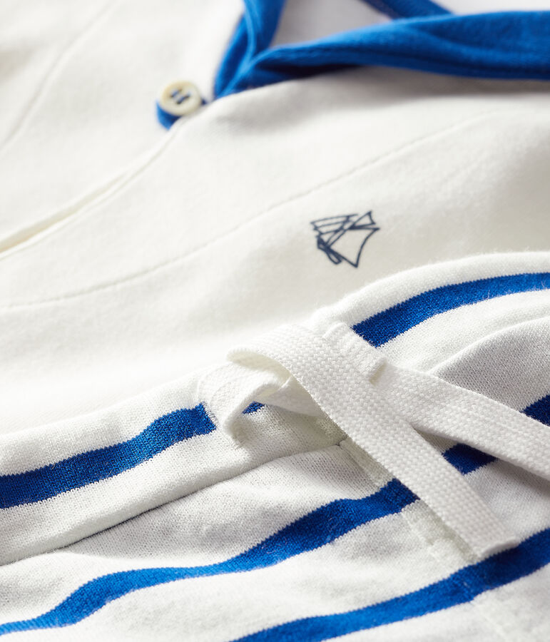 Conjunto de dos piezas para beb&eacute; ni&ntilde;o blanco/azul