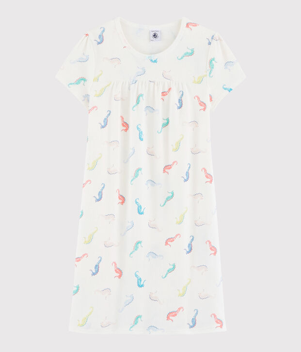 Camis&oacute;n disfraz de algod&oacute;n blanco/multicolor
