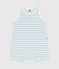 Mono corto sin mangas de tejido de rizo de algod&oacute;n a rayas para beb&eacute; MARSHMALLOW/ MIMI