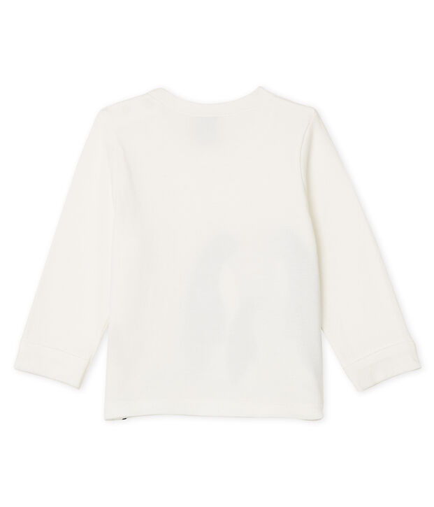 Camiseta de manga larga para beb&eacute; ni&ntilde;o blanco